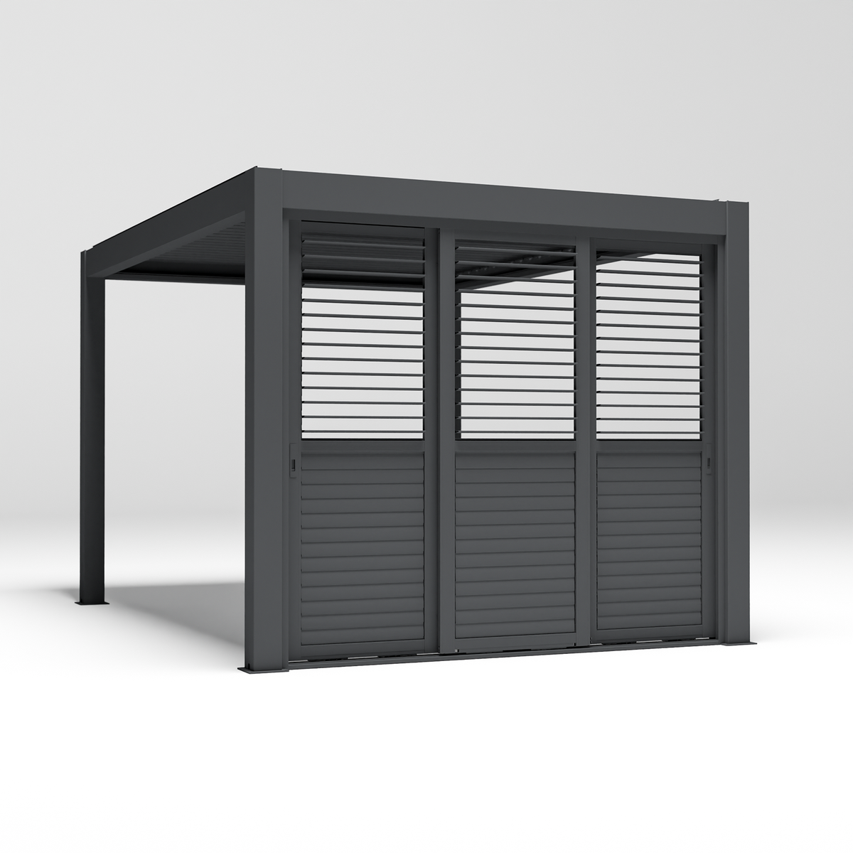 Bracken Outdoors Louvre Shutters Sliding Panel Kit for 3m Garden Pergola