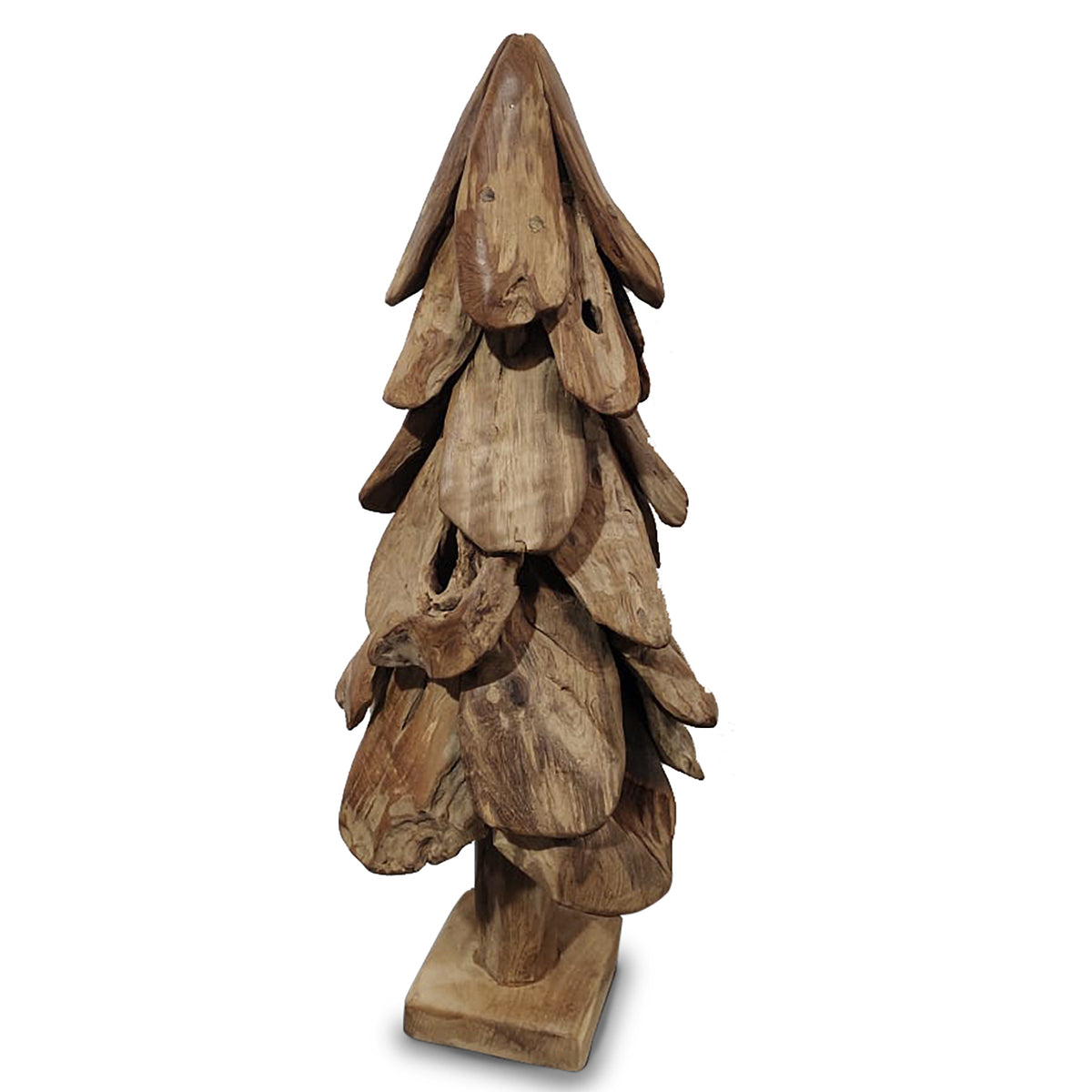 Natural Teak Wooden Christmas Tree - 40cm