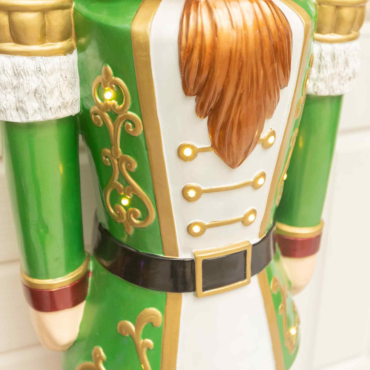 5.5ft Traditional Christmas Nutcracker Soldier - Red, White and Green with LED Lights