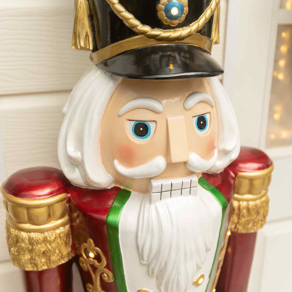 5.5ft Traditional Christmas Nutcracker Soldier - Red, White and Blue with LED Lights