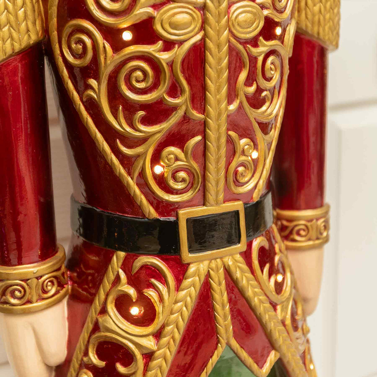 5.5ft Traditional Christmas Nutcracker King - Red and Gold with LED Lights