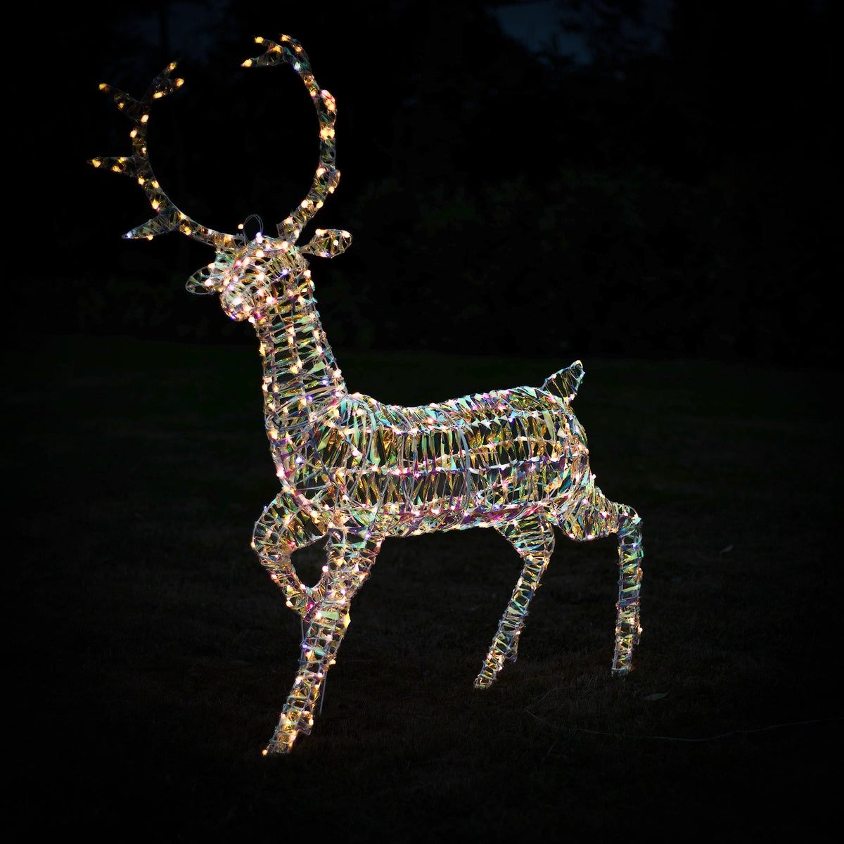 Christmas Reindeer Light - 1.4M Laser Strip Outdoor Light Up Stag with 330 White LEDs