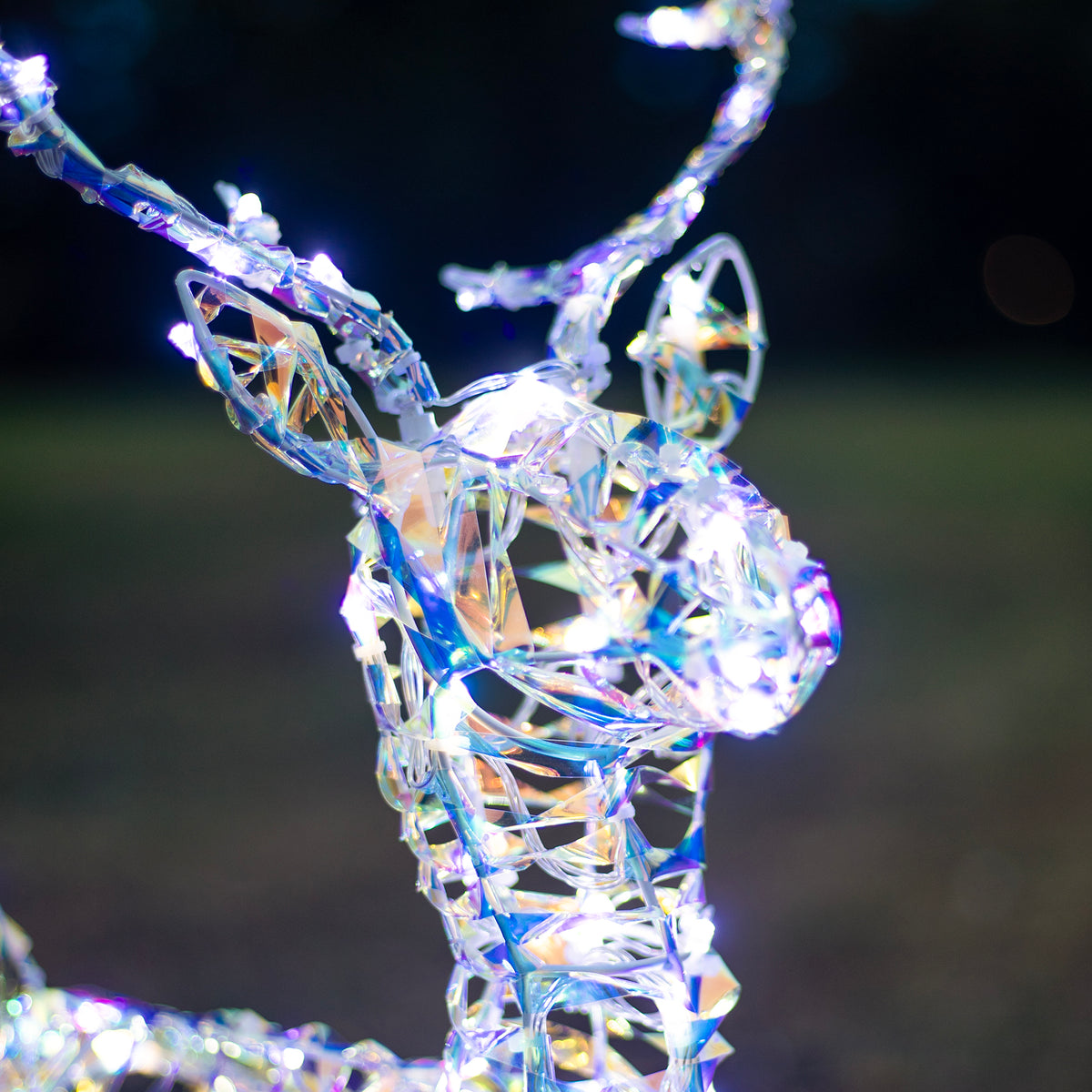 Christmas Reindeer Lights - 60CM Laser Light Up Small Stag with 90 White LEDs