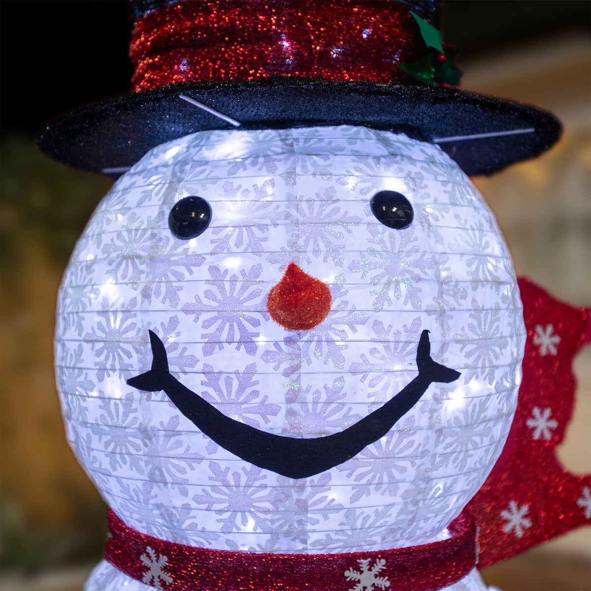 Christmas Snowman Lights - 2.4M Pop-Up Outdoor Light Up Snowman with 270 White Twinkling LEDs