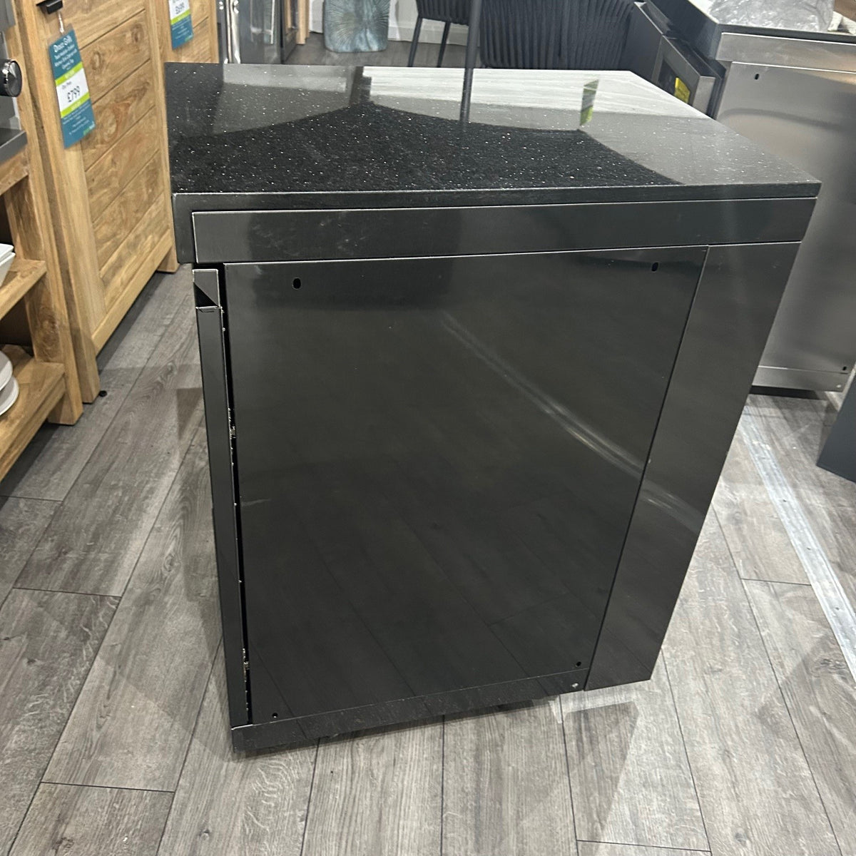 Ex Display Draco Grills Outdoor Kitchen Black Stainless Steel Single Cabinet with Granite Top