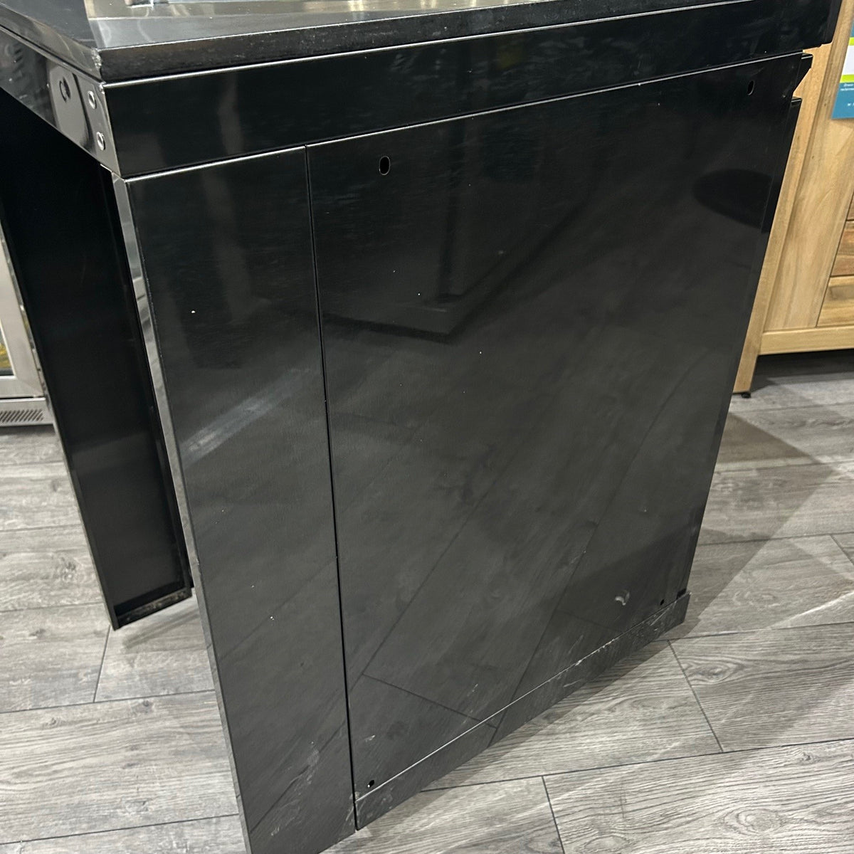 Ex Display Draco Grills Outdoor Kitchen Black Stainless Steel Single Cabinet with Granite Top