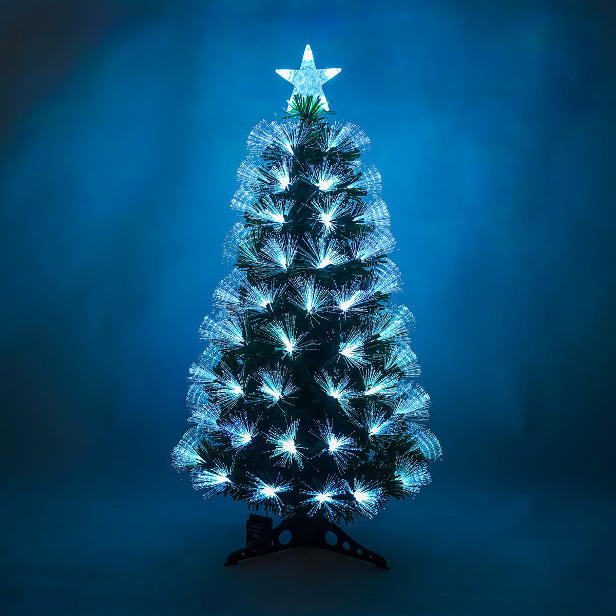 Green Fibre Optic Christmas Tree 4ft - 7ft with Remote Control and Multi Coloured Fibre Optic Lights