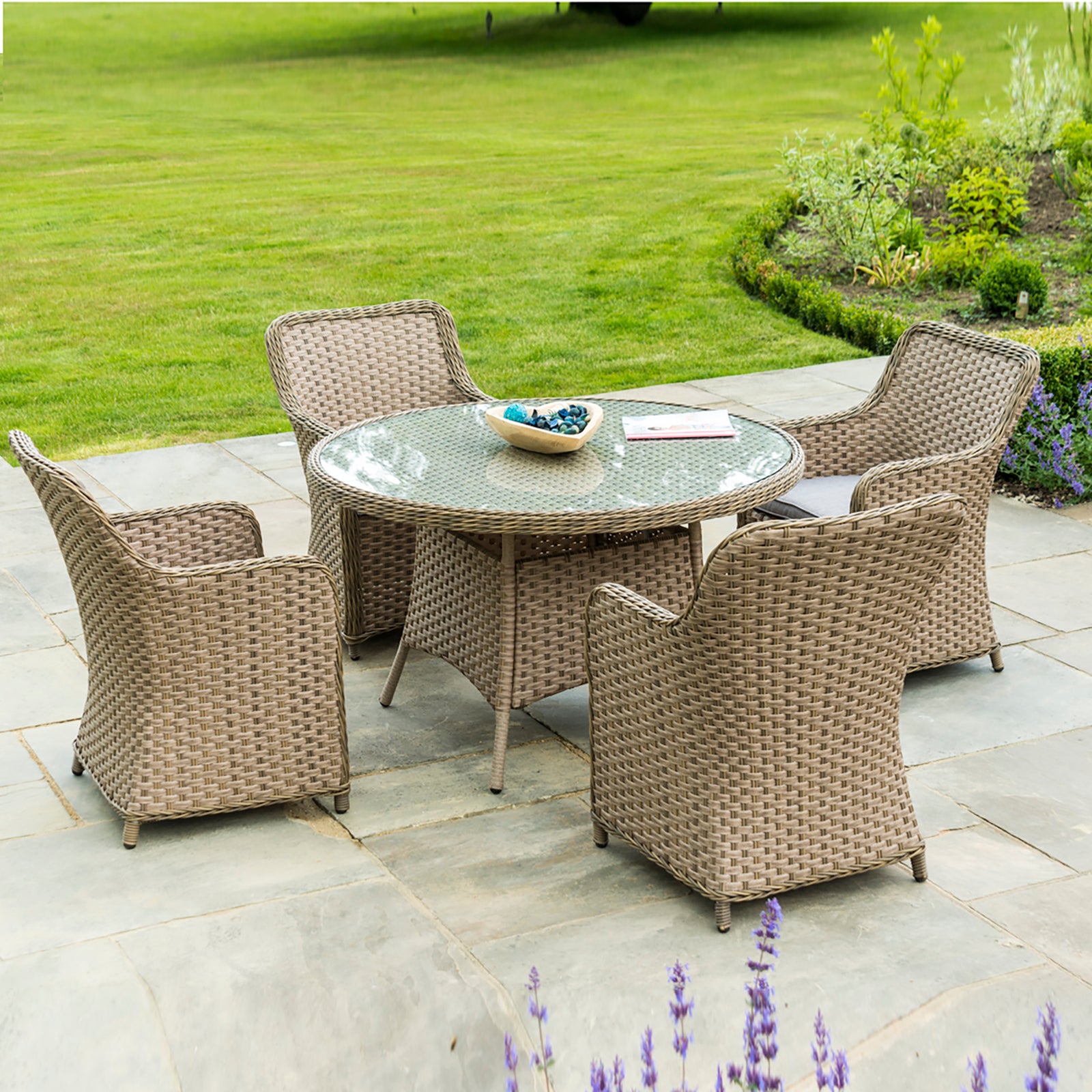 4 seater best sale rattan bistro set