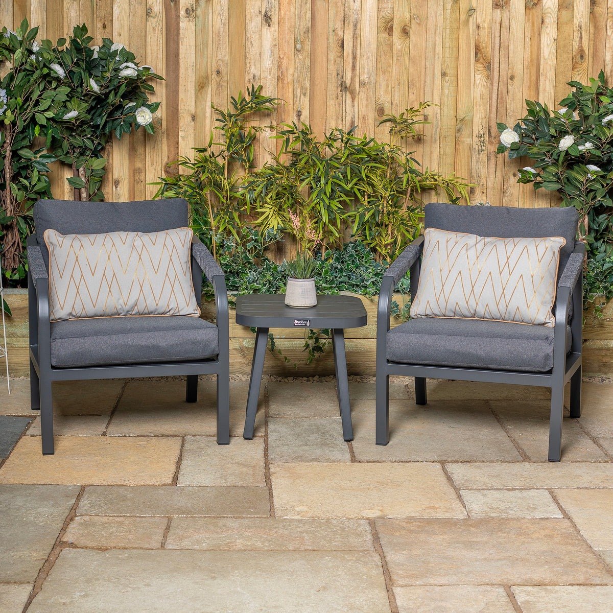 Bracken Outdoors Antigua Rope Aluminium Bistro Garden Furniture Set