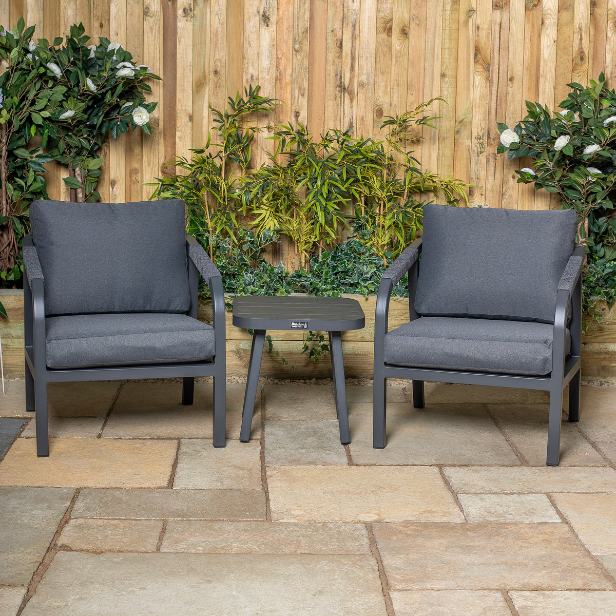 Bracken Outdoors Antigua Rope Aluminium Bistro Garden Furniture Set