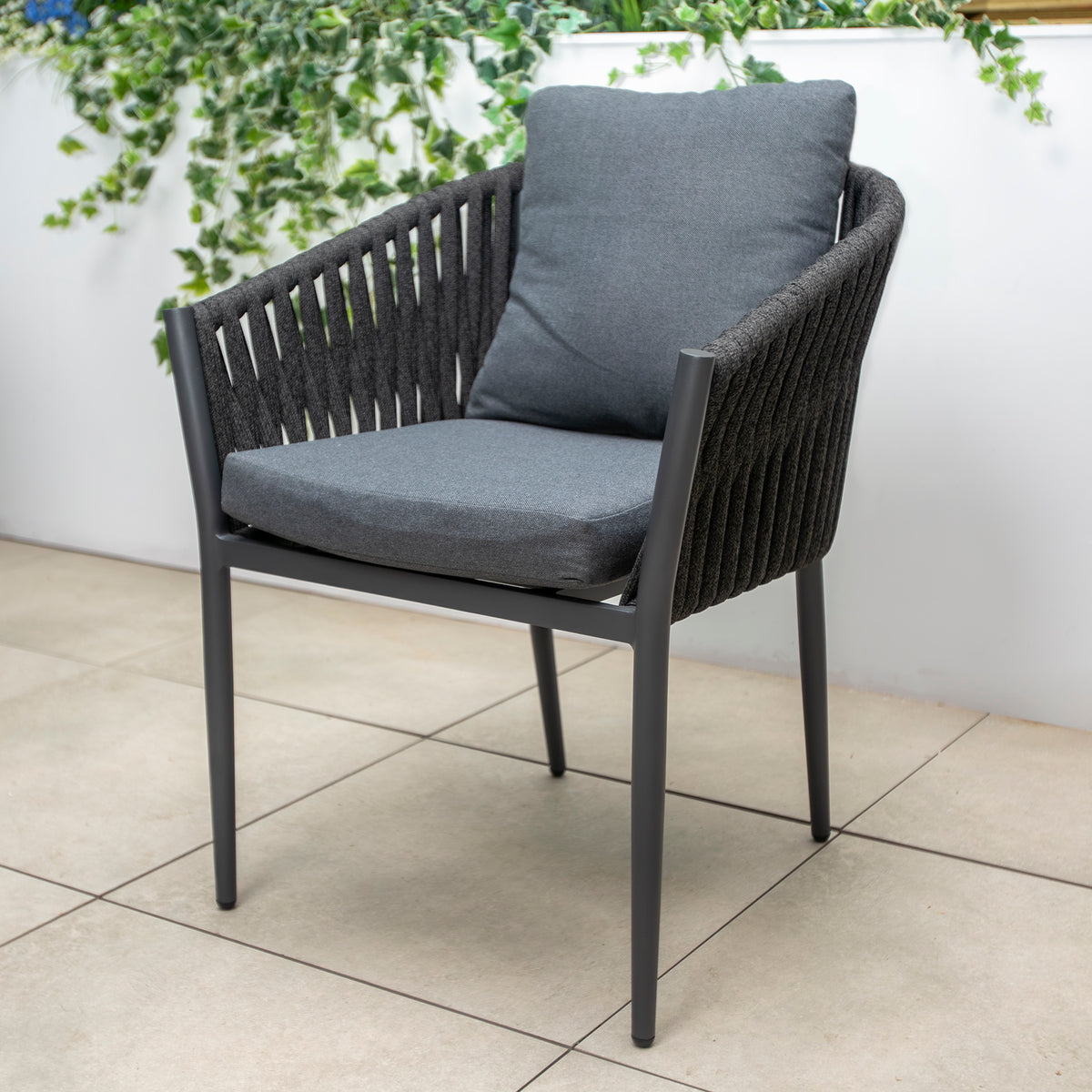 Bracken Outdoors Maldives Rope 2 Seat Aluminium Bistro Garden Furniture Set