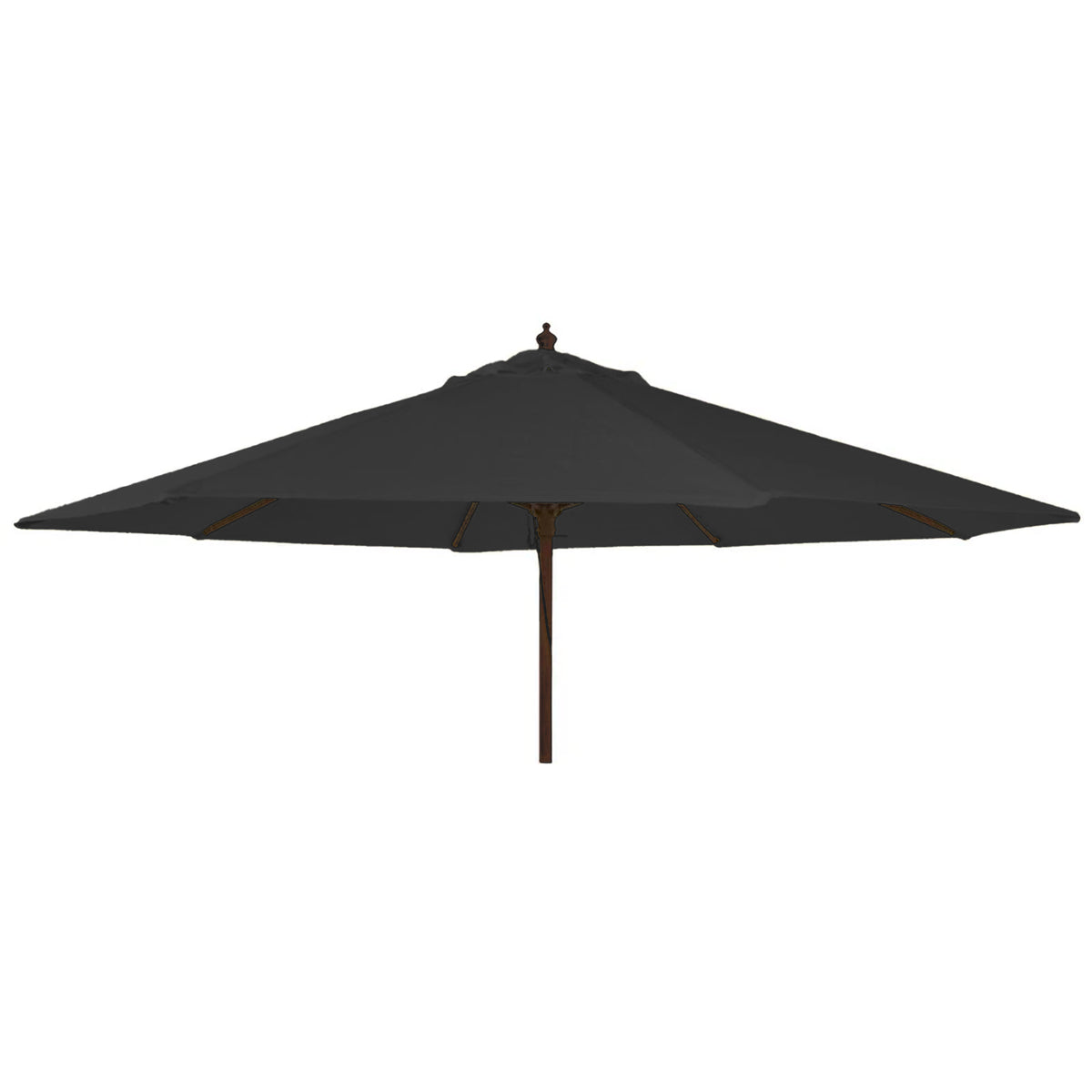 Alexander Rose 2.7m Hardwood Round Garden Parasol - Charcoal