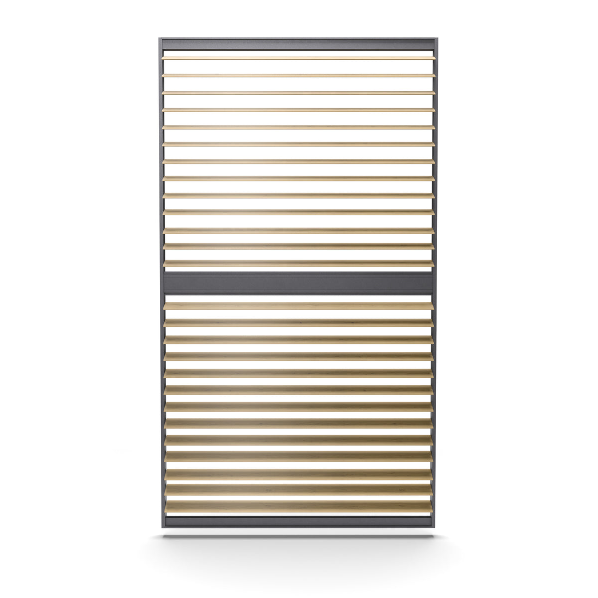 Bracken Outdoors Wood Effect Louvre Shutters Fixed Panel for 4m Garden Pergola