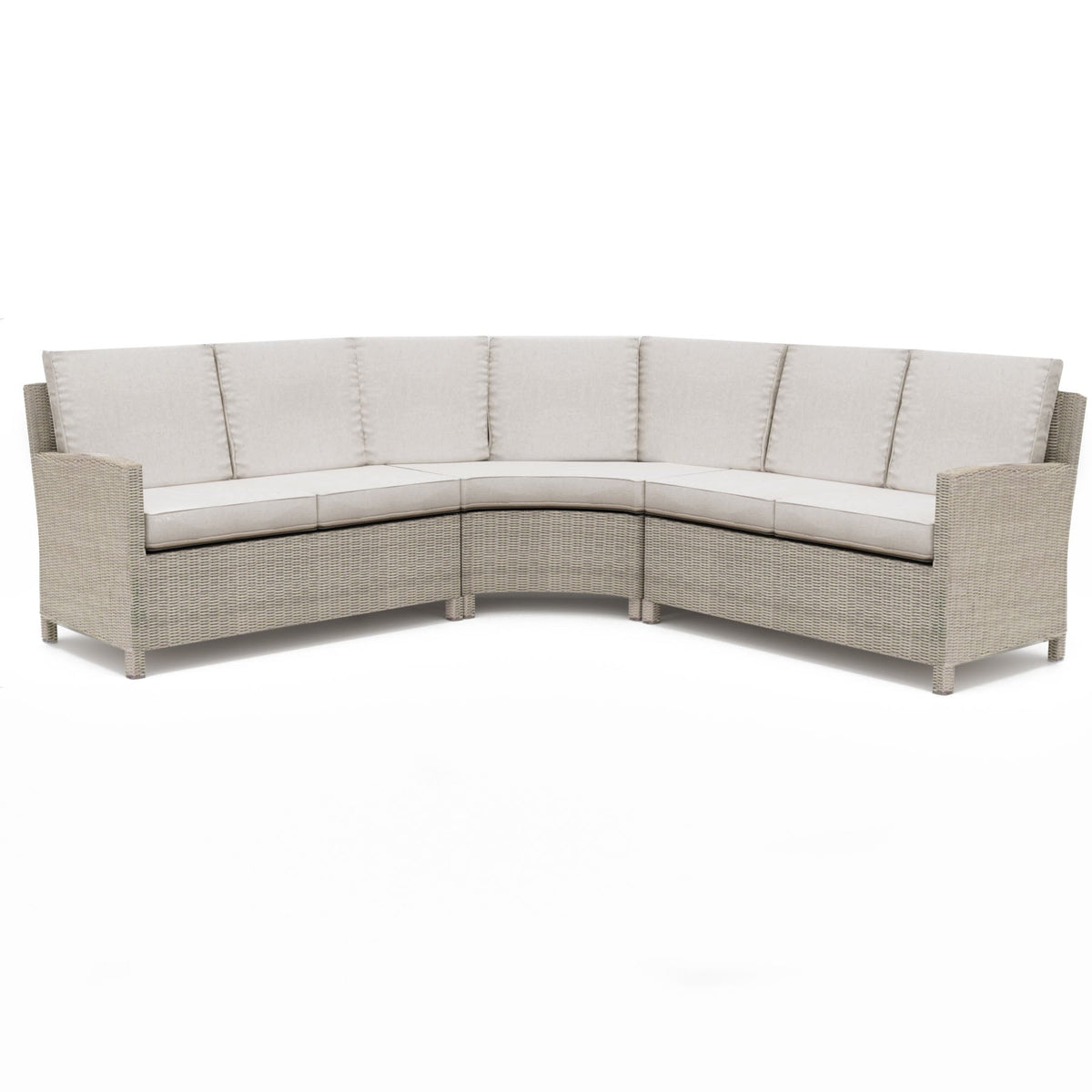 Kettler Palma Grande Oyster Corner Sofa Set with Fire Pit Table