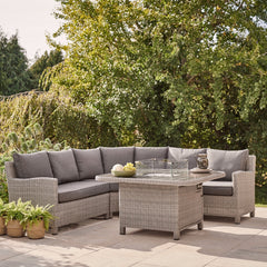 Kettler corner sofa top with fire pit